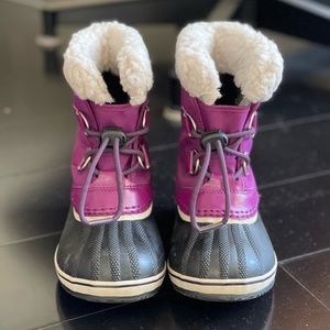 Sorel Yoot Pac Waterproof Snow Boot (little kid + big kid) size 13 Purple